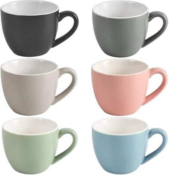 OEM Kaffee-Set mit 6 Mini-Pro Espresso-Tassen - 3 oz/90 ml kleine Espressotassen - Demitasse für Espresso - vielfarbig 2026