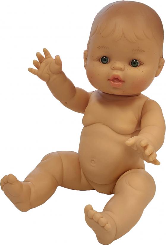 Paola Reina Babypuppe Gordi Mädchen mit Sommersprossen 34cm Vinyl Puppe PR34031