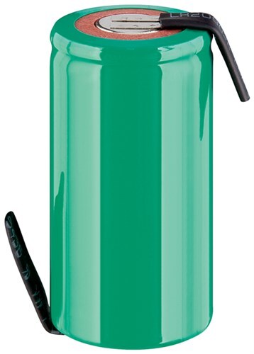 Goobay 72806 Sub-C, 2500 mAh, Lötfahne (Z), Flat-Top PVC 1Z - Nickel-Metallhydrid Akku (NiMH), 1,2 V, PVC, Lötfahne (Z)