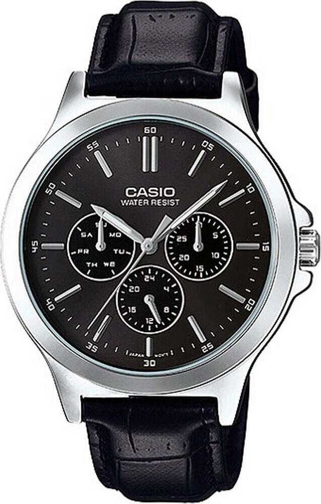Pánske hodinky Casio MULTIFUNCTION BLACK, LEATHER Black (Ø 41 mm) (Ø 41,5 mm) (Ø 40 mm)