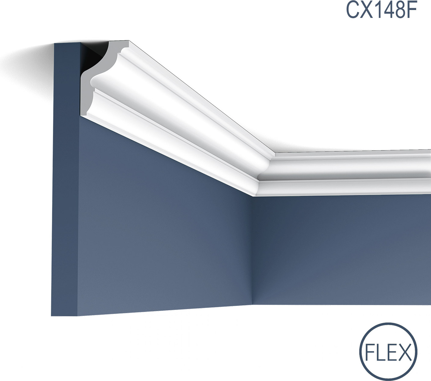 Stuck Leiste Eckleiste Orac Decor CX148F AXXENT flexible Zierleiste Profilleiste Wand Leiste Decken Leiste 2 Meter
