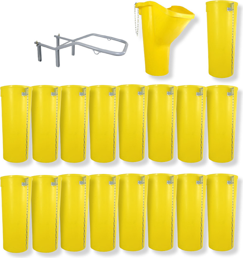 Profi Bauschuttrutsche Schuttrutsche Schuttrutschen Schuttrohr SET (19-tlg 18 m)