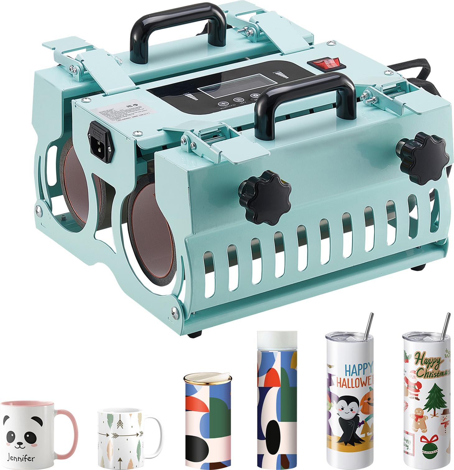 DEWIN 11-30oz Doppia Stazione Pressa Per Tazza 1000W Fai Da Te Tazza - Foto 6