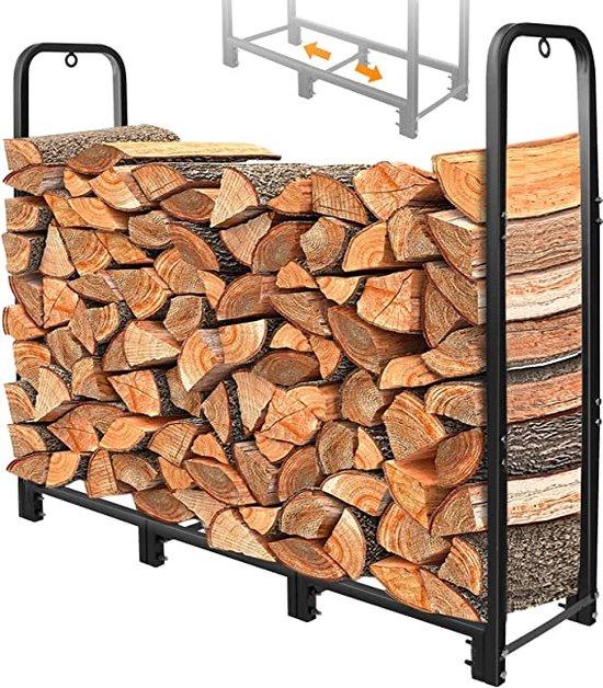 OEM Holzstapelregal 122x30,5x116 cm, Feuerholz, Metall 2026