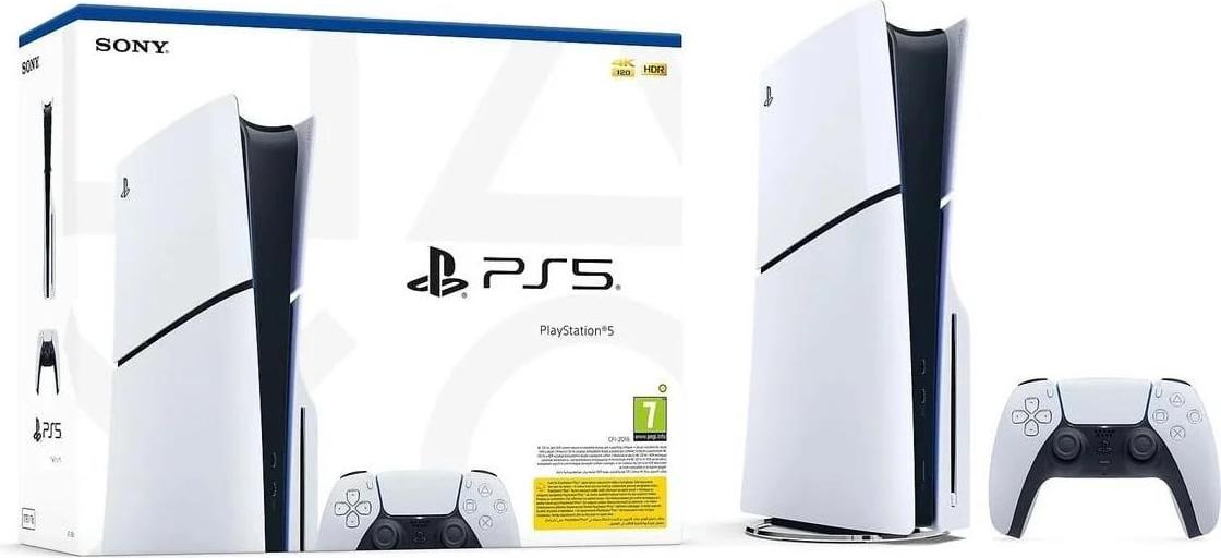 PlayStation 5 Slim + 2x DS white