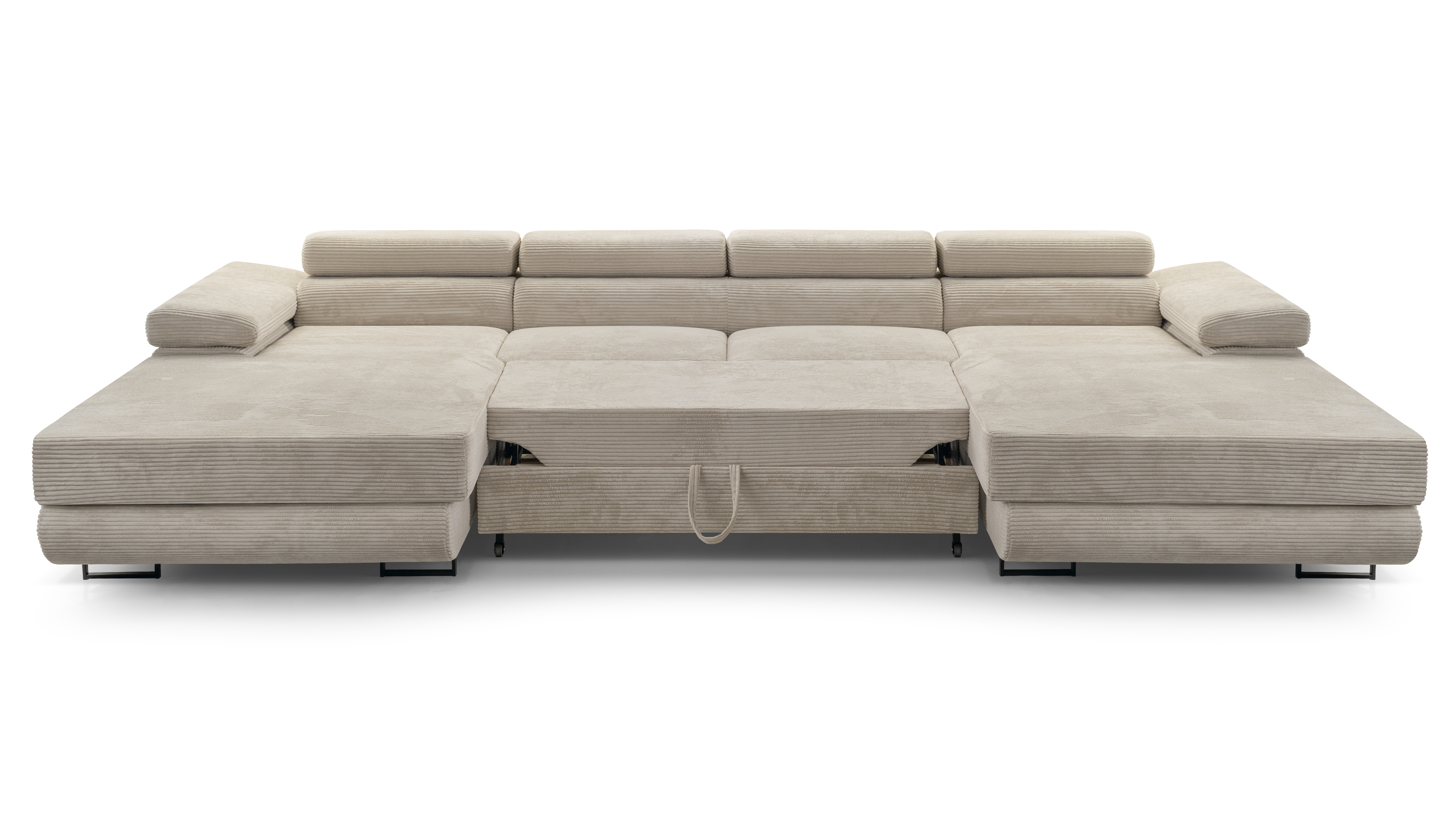 AX LIVING Wohnlandschaft Sofa U Form mit Schlaffunktion Arborio 352cm