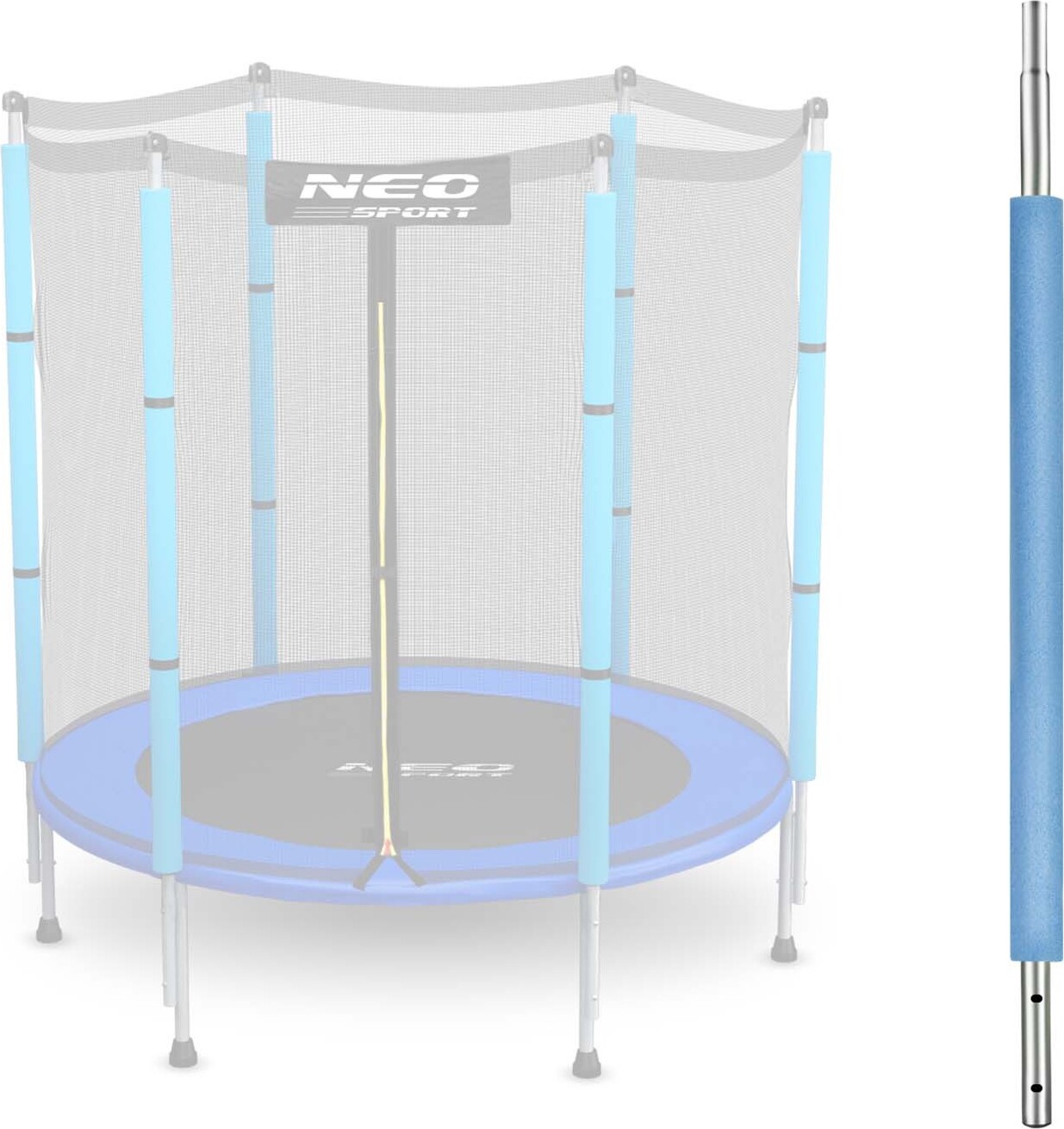 Spodný stĺpik trampolíny s vonkajšou sieťou 4,5 ft modrý Neo-Sport