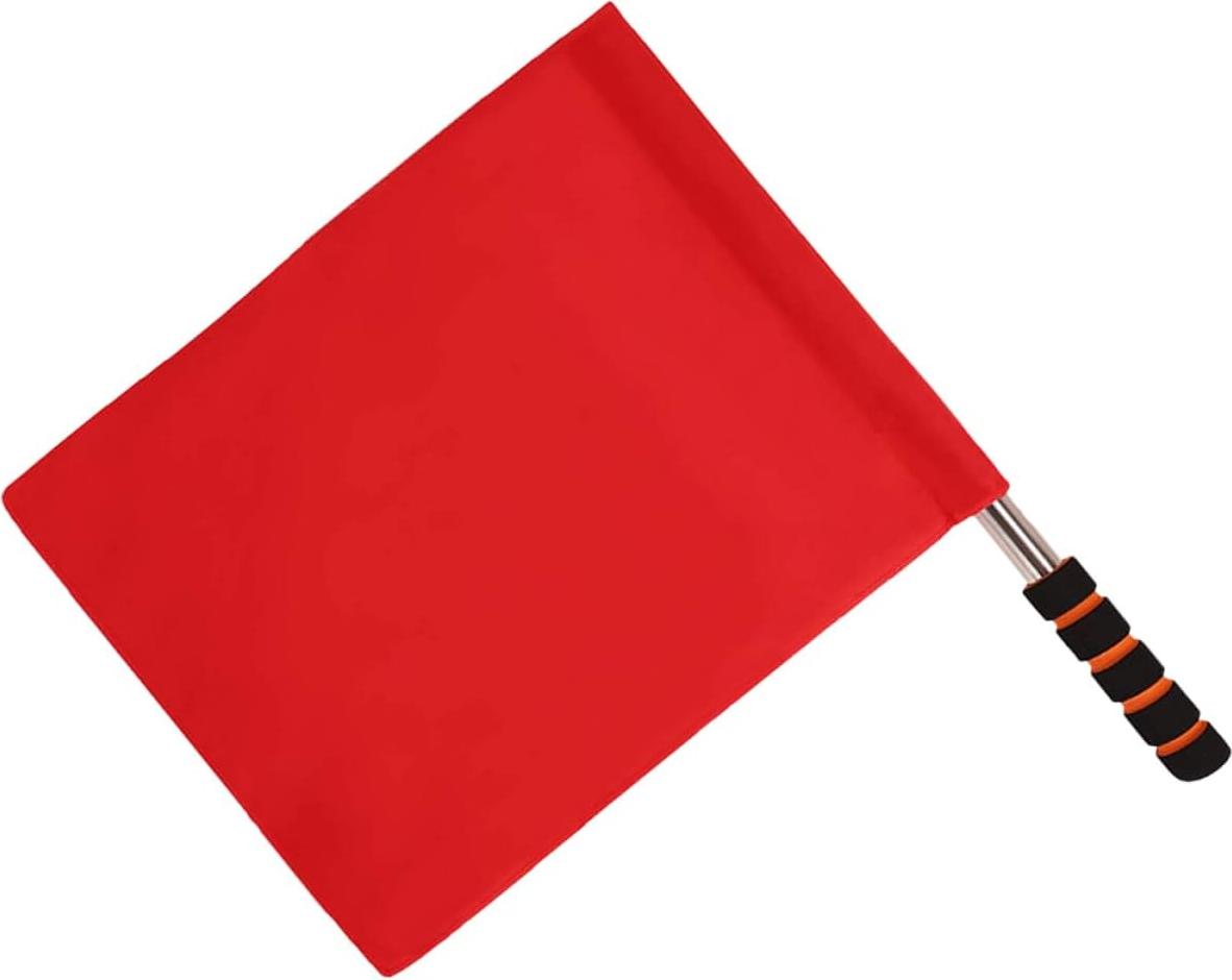 Markenlos Schiedsrichterflagge - Signalflaggen für Wettkampfspiele - Schiedsrichterflagge - Fan-Jubel-Flaggen - Kommandantenflaggen - Verkehrsflaggen - Tragbare Flagge Stoff Rot