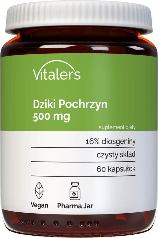 Vitaler's Wild Yam 500 mg – 60 Kapseln, vegan, 2 Monate Einnahme, ohne Konservierungsstoffe, reine Zusammensetzung VIT-0798
