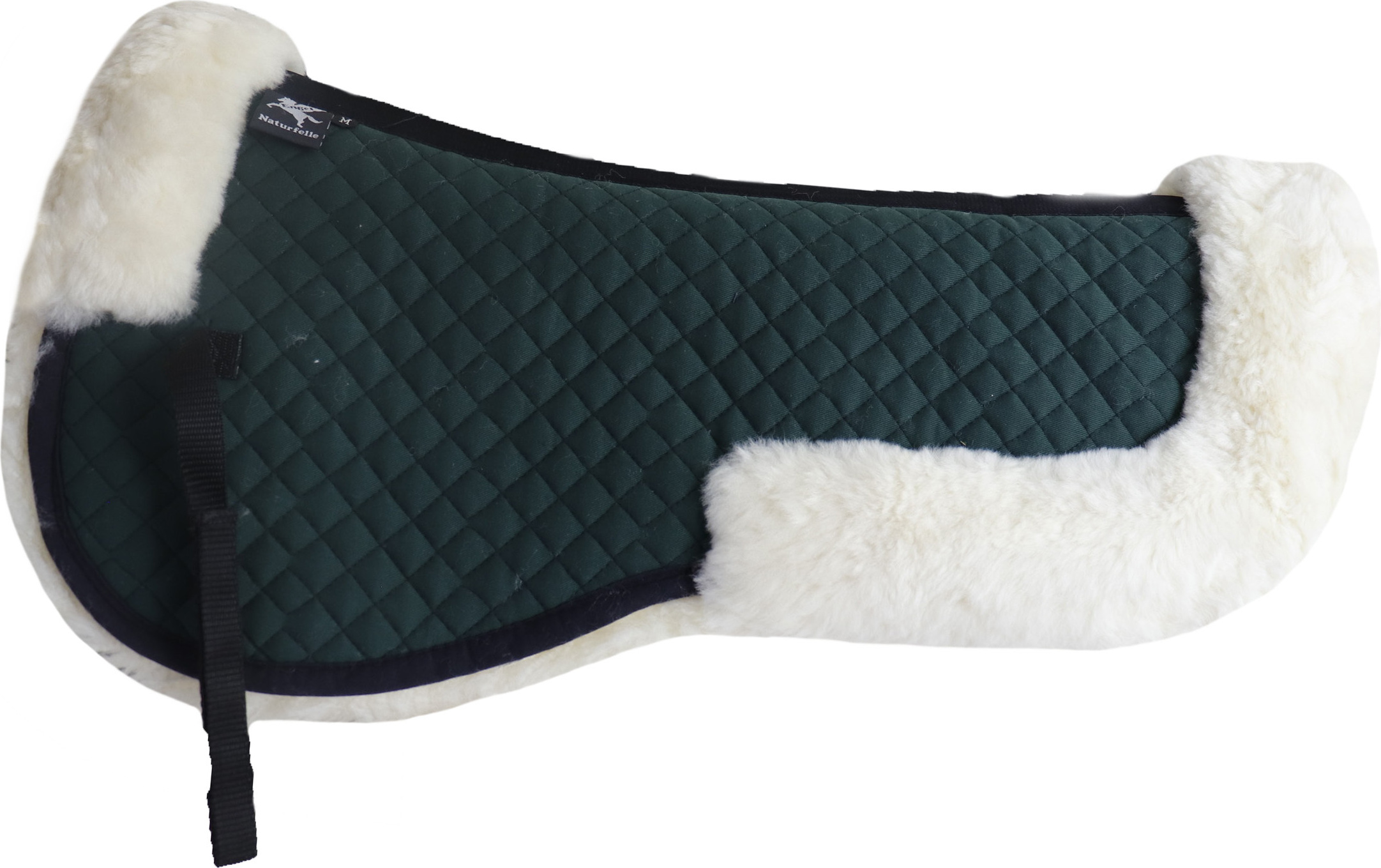Engel Reitsport Lammfell Sattelkissen (Sakis2) Grün Med./Natur S (14 - 15,5 Inch) 50cm SAKIS2-S-GRU-MED