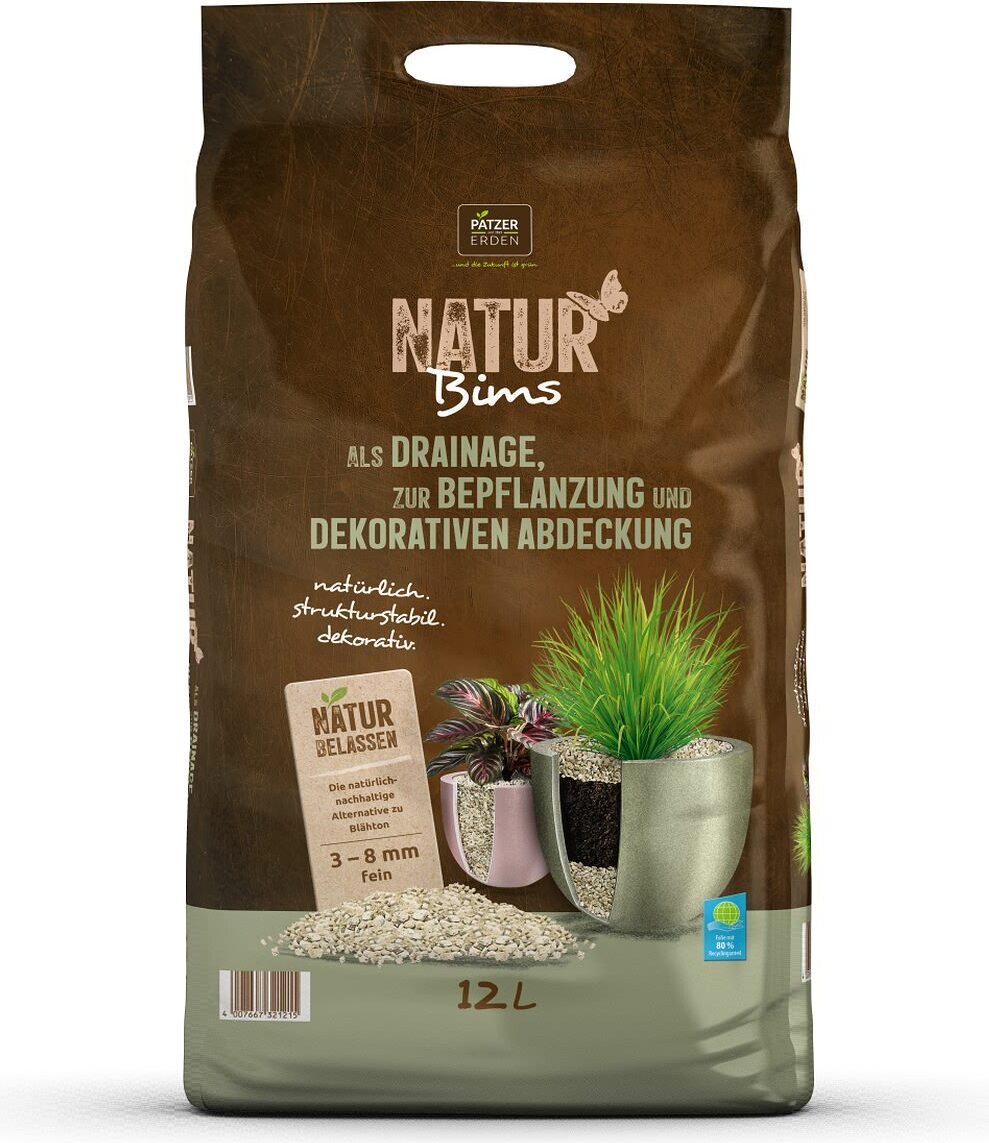 Patzer Erden PATZER NATUR Bims Granulat Fein 3-8 mm - 12 Liter 321215