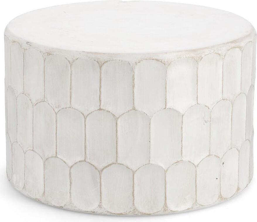 Couchtisch Caesar 66 x 66 x 40 cm Magnesia Weiß