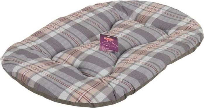TYROL Hundebett Oval, Toronto Kissen, 100 x 60 x 3 cm, Groß, Schaumstoffflocken Füllung, Waschbar bei 30°C TYR3281018217193