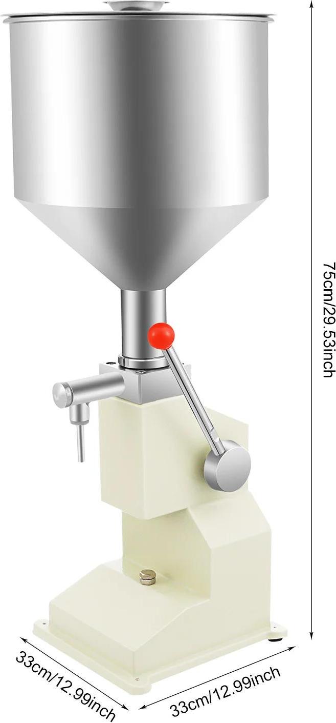 StarTech Manuelle Flüssigkeits-/Creme-Abfüllmaschine - Füllgerät - 10 l Trichter - 5–50 g Füllmenge - 0–20 Flaschen/Min - Genauigkeit
