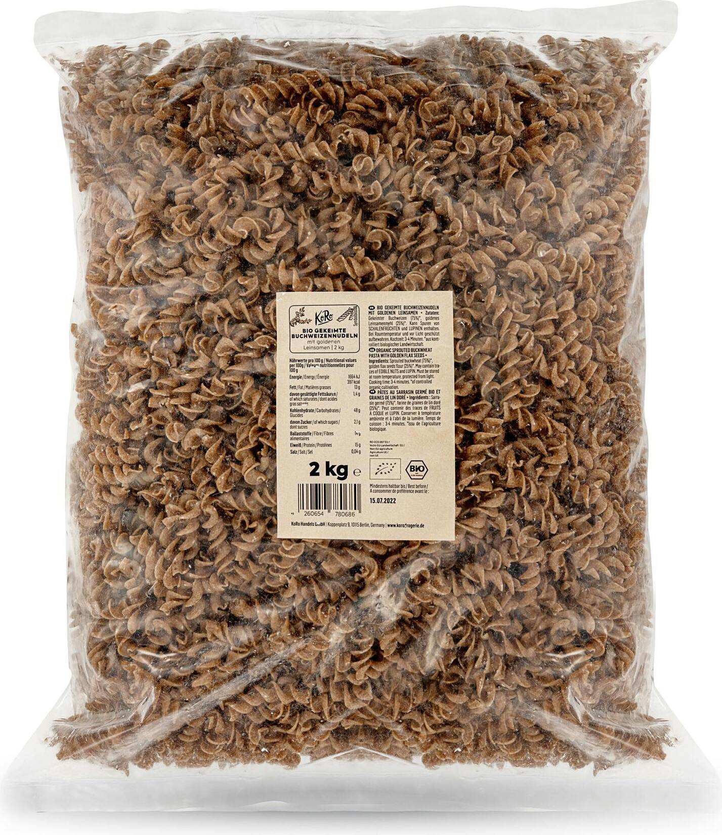 KoRo | GekeimteBuchweizennudeln 2 kg NUDEL_004