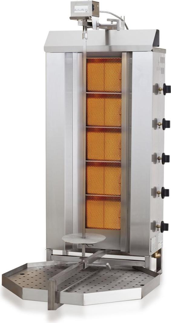 Combisteel Gyros Grill Gas, Motorposition Oben, 5 Heizzonen