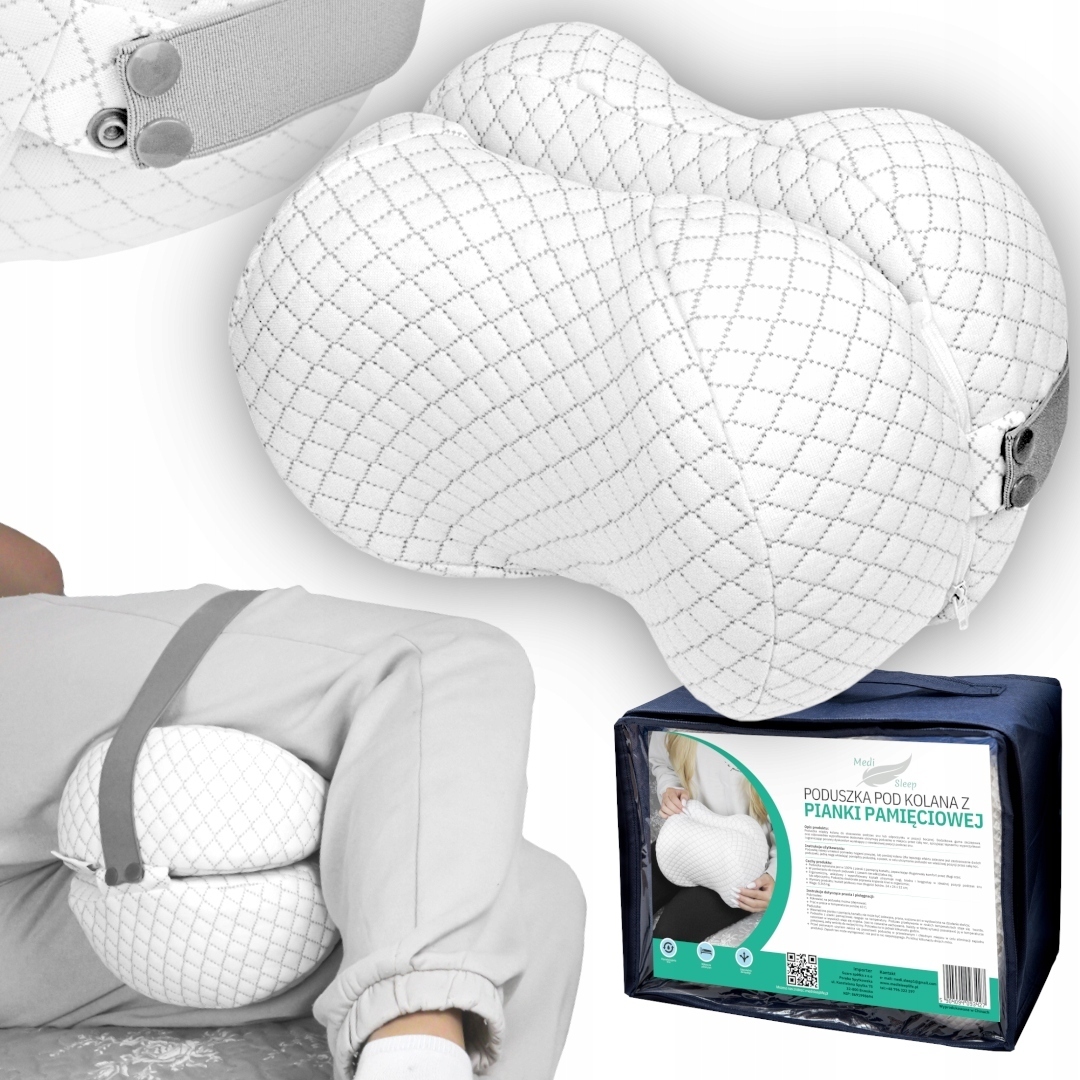 TOPROUD Kniekissen Für Seitenschläfer - 66cm Baumwollkissen Mit Haltebändern