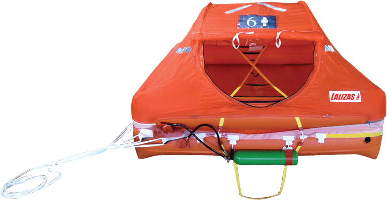 Rettungsinsel Seaworld Life Raft PB GR orange Größe: 1990 x 3760 mm | 10 Personen | 48 kg | Tasche