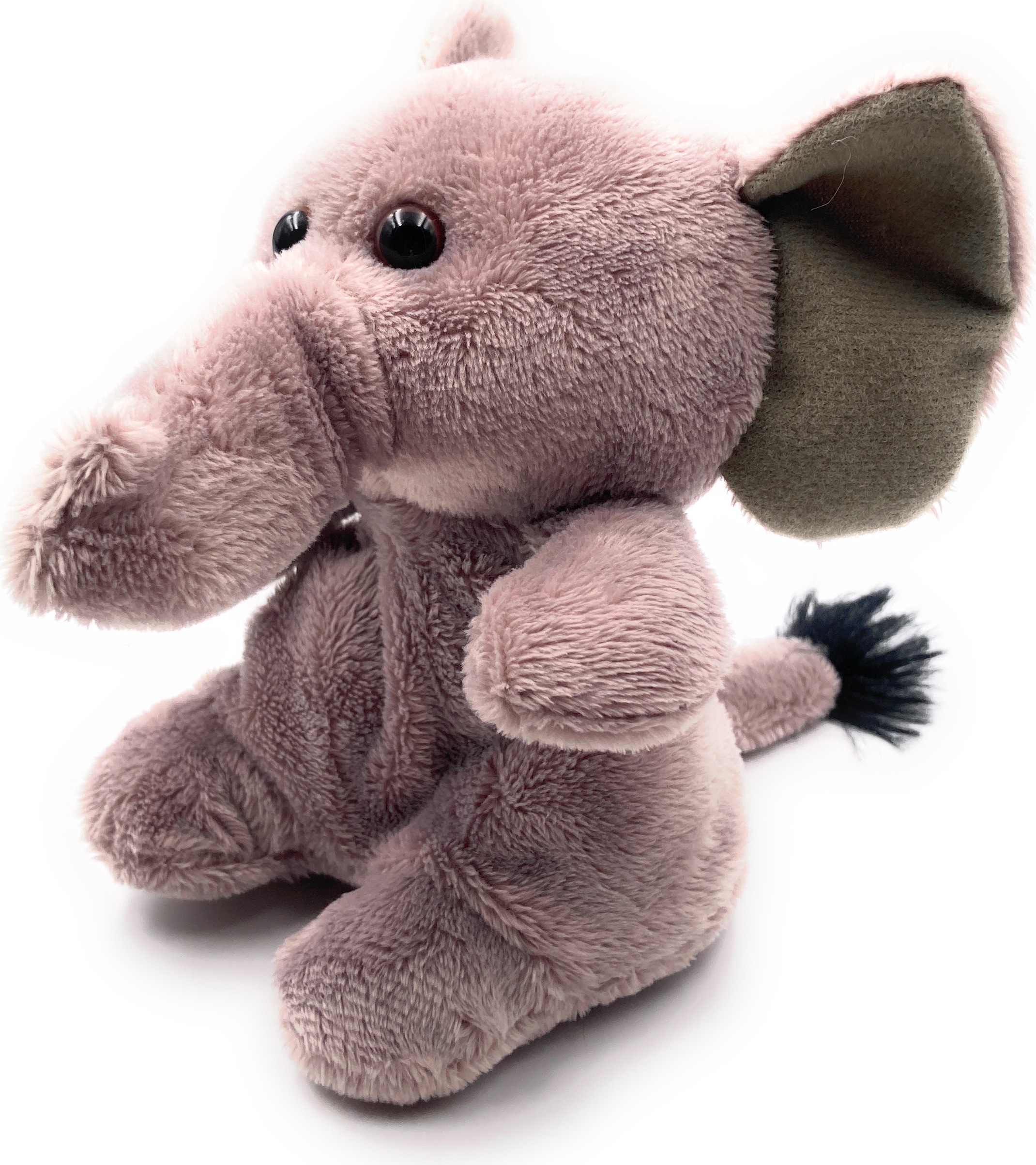 Onwomania Plüschtier Stofftier Kuscheltier Dickhäuter Rüsseltier Elefant Höhe 12 cm Grau