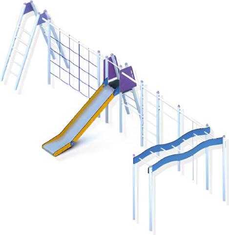 Spielzone Abenteuerspielplatz Spielbereich im Freien Annehmlichkeit Rutschbahn