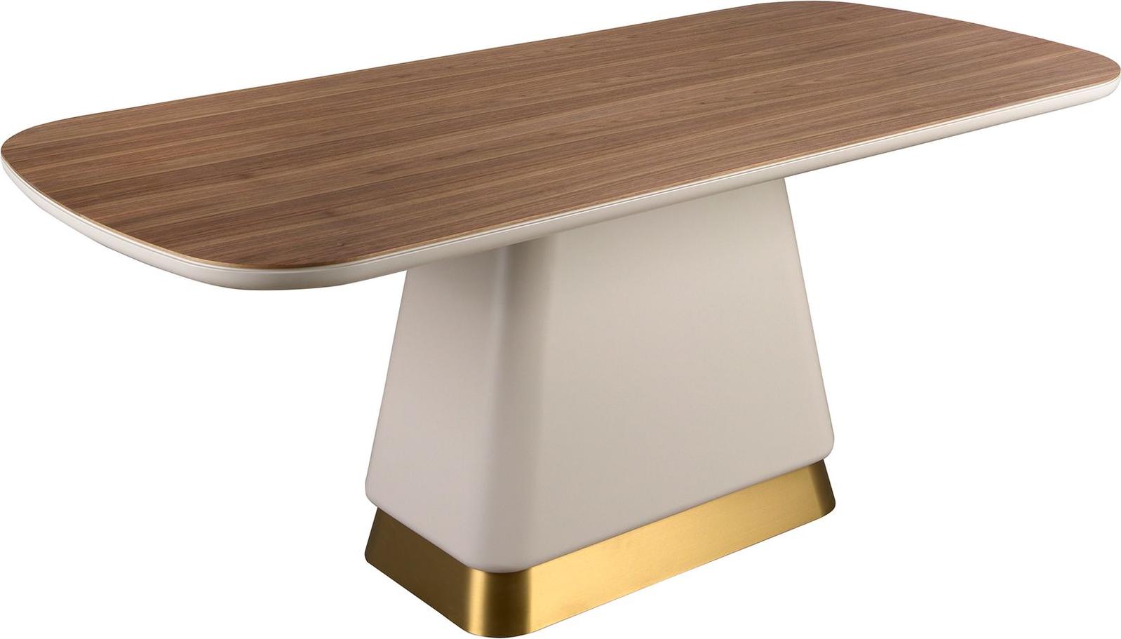 Ángel Cerdá Angel Cerdá Rechteckiger Esstisch aus Nussbaum und beigem Holz 1166