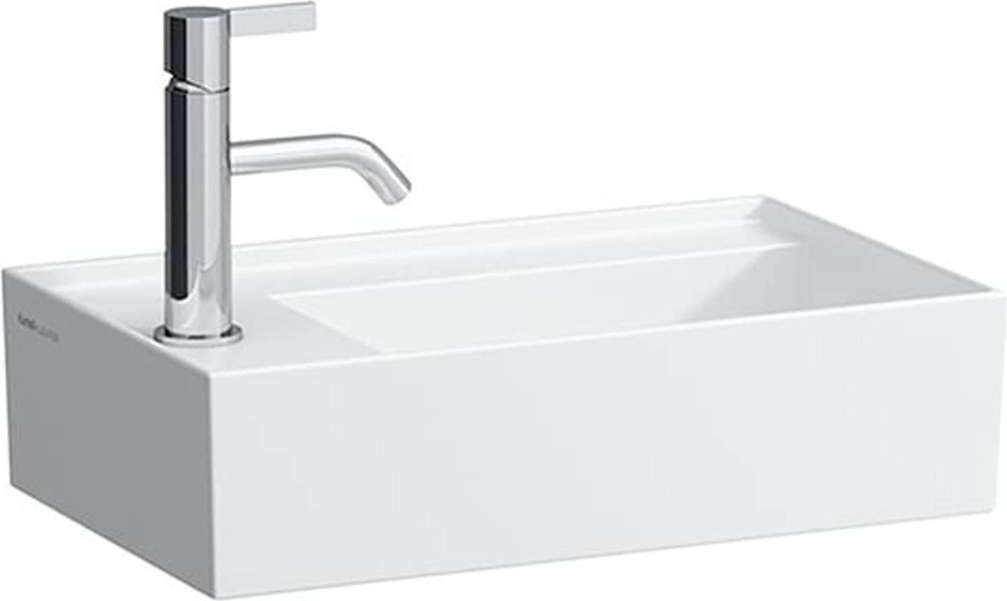 LAUFEN Kartell Handwaschbecken, Armaturenbank links, unterbaufähig, 1 Hahnloch, ohne Überlauf, 460x280mm, H8153357571111