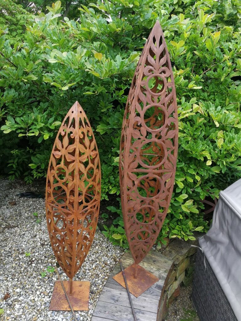 Skulptur Art Edelrost Skulptur Blätterzapfen, 120 cm