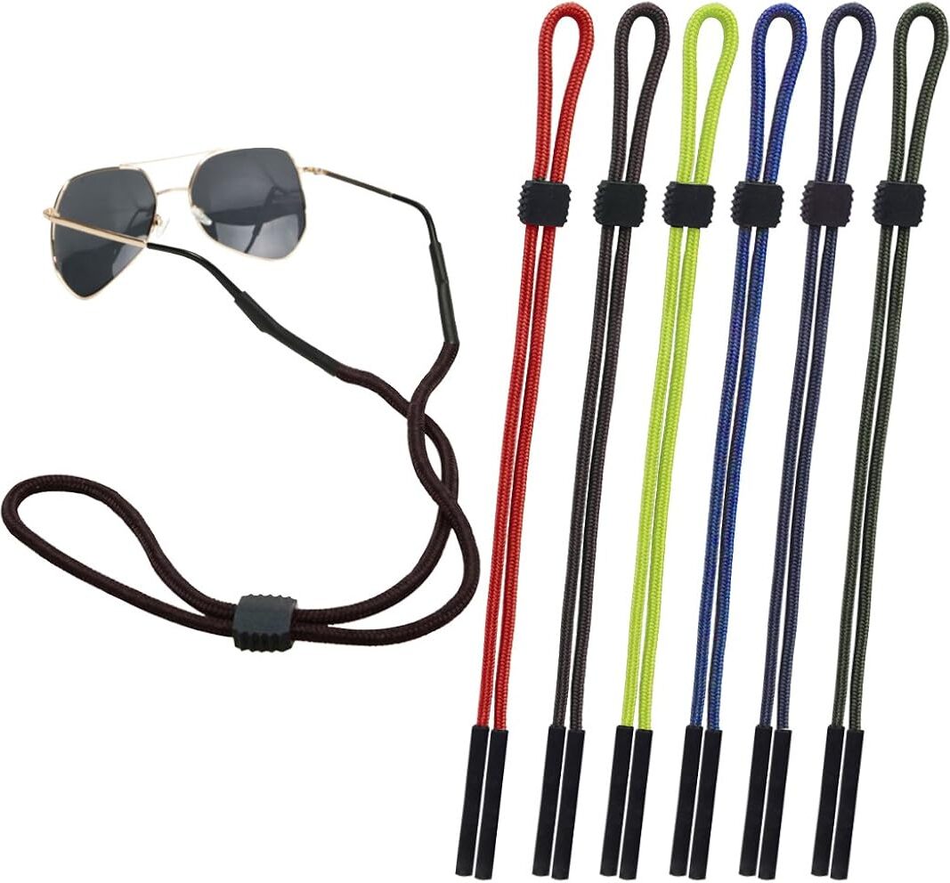 Mmgoqqt 6 Stück Sonnenbrillenbänder, Brillenhalter Sonnenbrillenband,Brillenband für Männer und Frauen Kau-QY-LA-ZL-20241127-2468