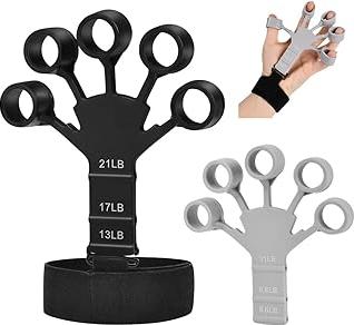 Akhan Vicloon Fingertrainer,Finger Extensor Exerciser mit Handgelenkschoner,Fingertrainer Silikon, Verstellbarer Fingerdehner Für Verbessern Sie die Kraft von Fingern und Handgelenken 174796088