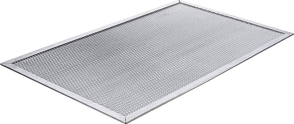 Contacto Pizza Screen 53 x 32,5 cm GN 1/1 rechteckig, Aluminium-Streckmetall, beschleunigt Krustenbildung, stabil, Profiqualität für Pizzaöfen 1748/530