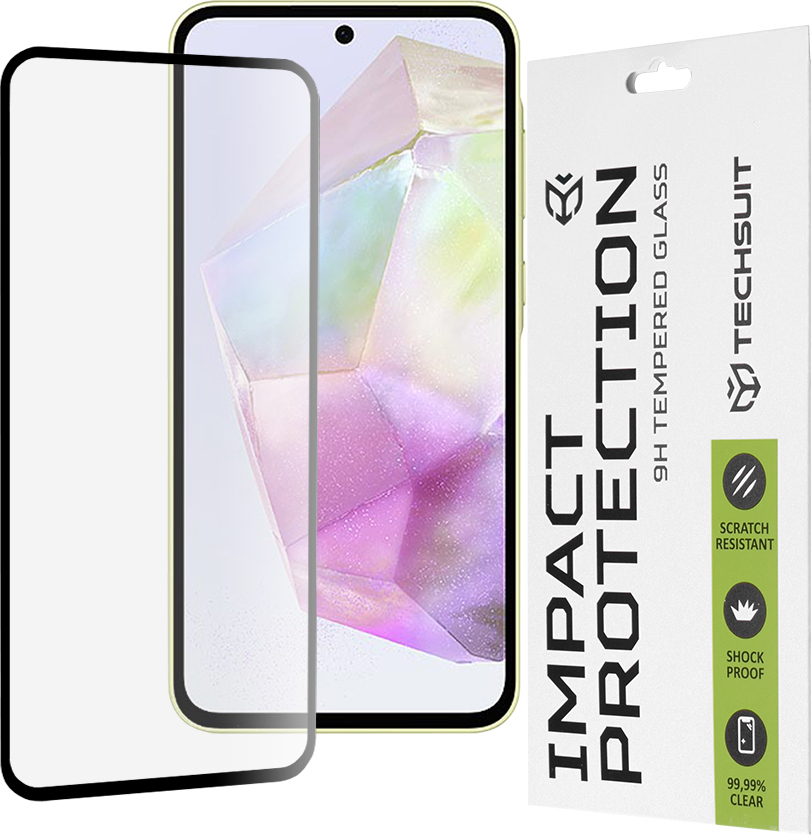 Techsuit Full Cover Ochrana displeja pred nárazmi pre Samsung Galaxy A55/A35 - čierna