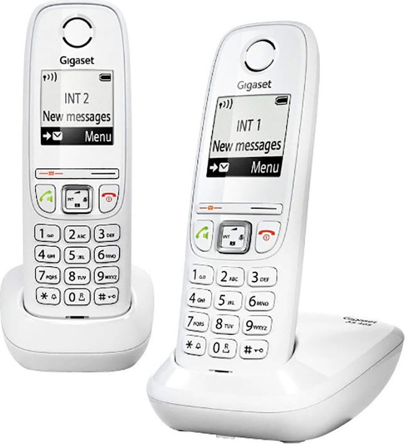 Teléfono Gigaset AS405 Duo inalámbrico - color negro