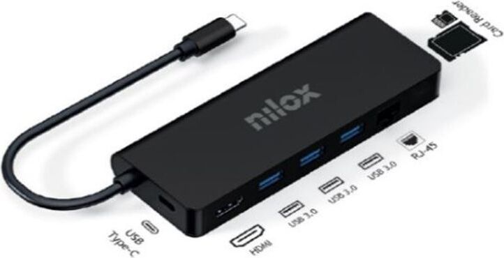 Dock Nilox USB-C 8 v 1 HDMI 4K