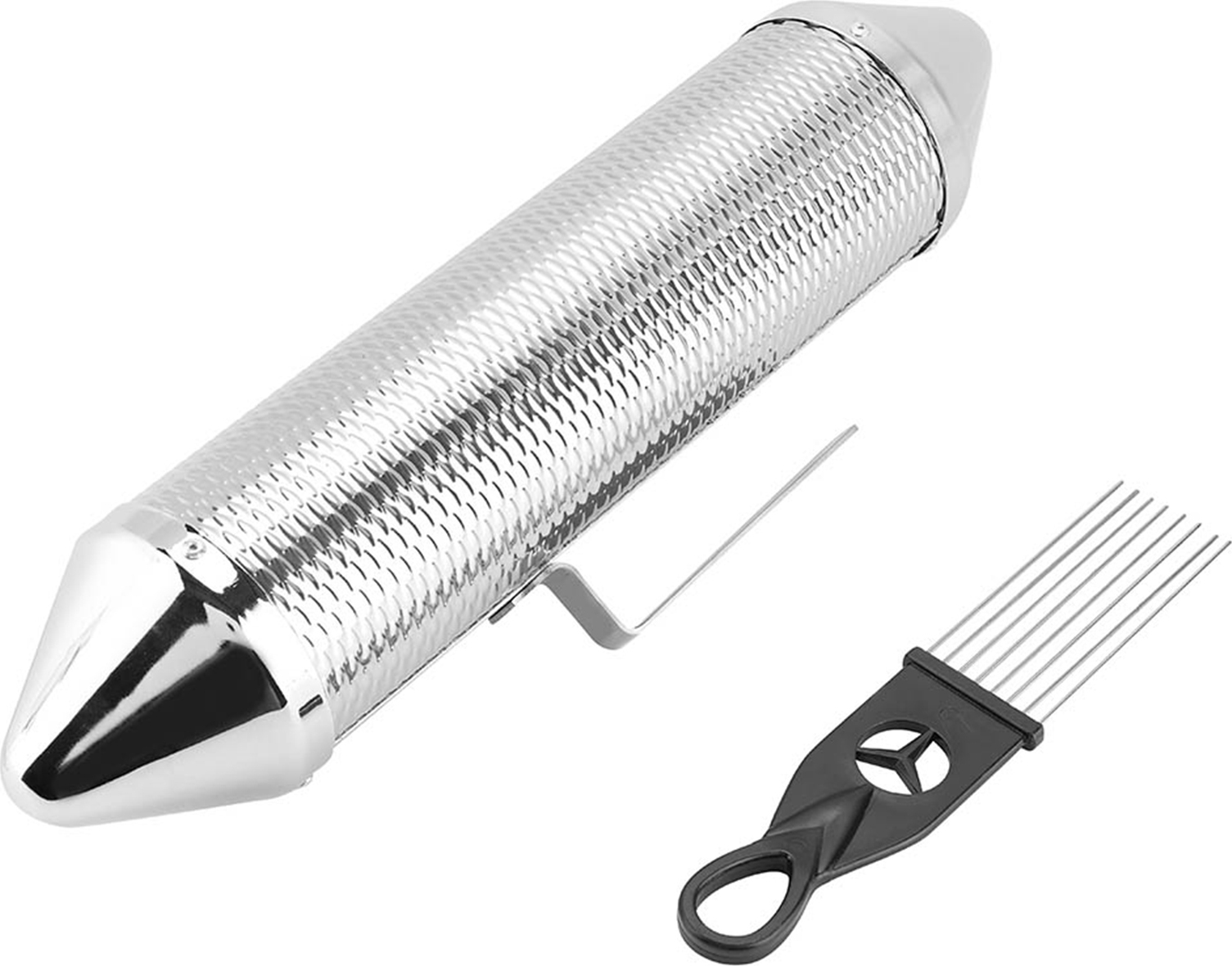 Lixada Langlebige Edelstahl Metall Guiro musikalische Schlaginstrument mit Schaber K_YQ00802_250528_27492