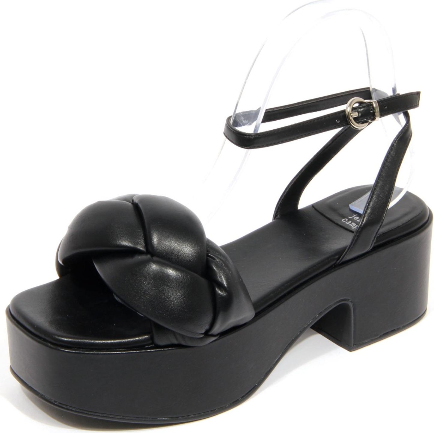 Campbell H3322 sandalo donna JEFFREY CAAMPBELL BRAIDED woman sandals black