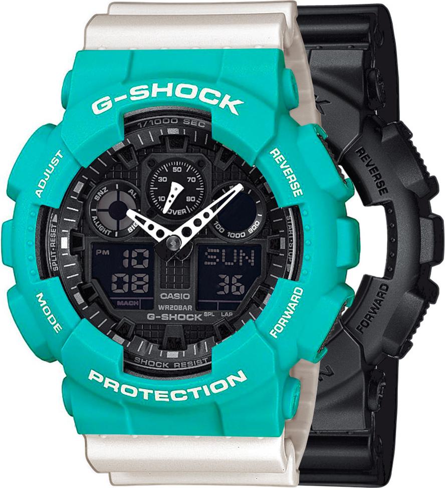 Zegarek Casio G-Shock SET GA-100-1A1ER + BEZEL 10410475 + PASEK 10395227 20BAR