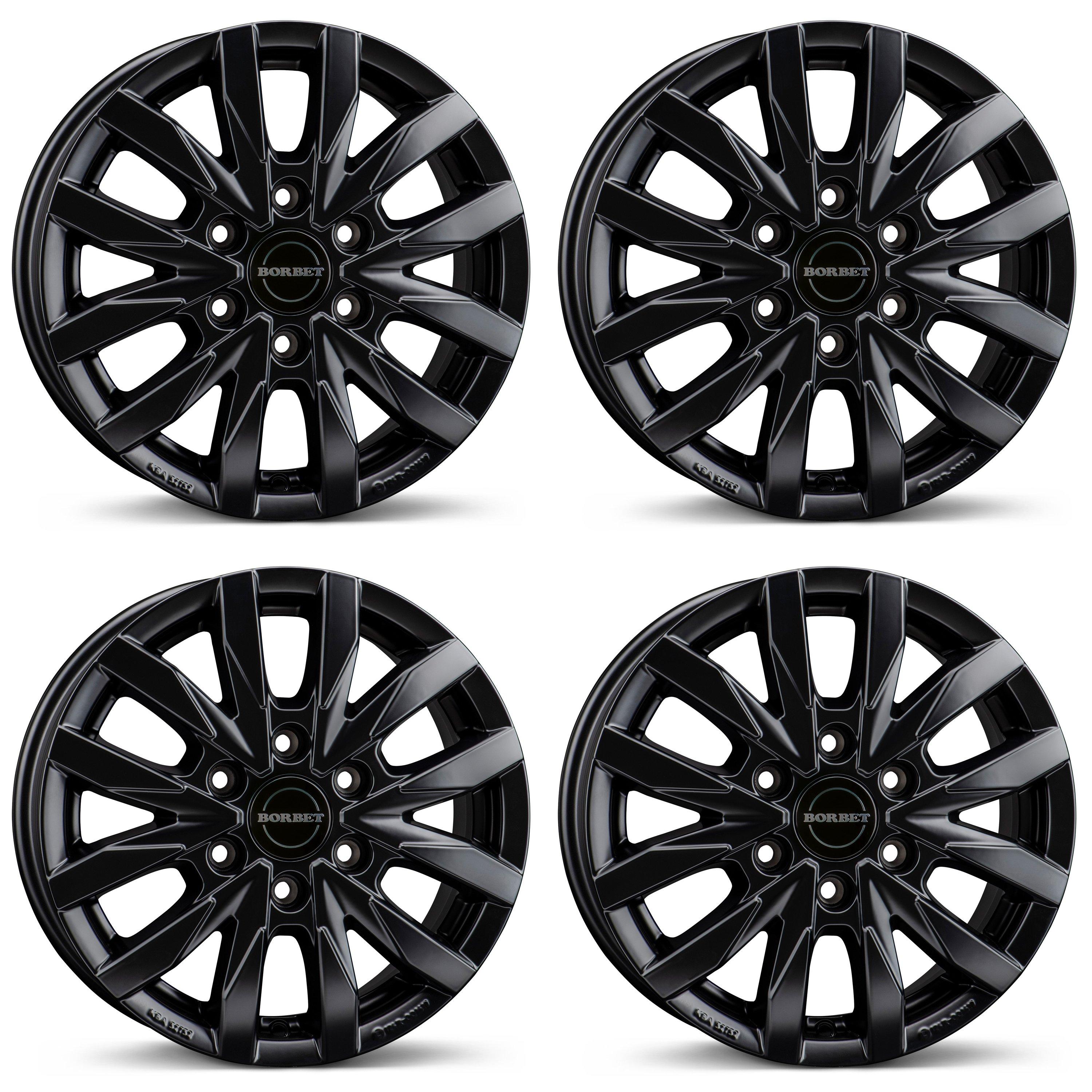 4 Borbet Felgen CW6 6.5x16 ET62 6x130 SWM für Mercedes Sprinter Sprinter (Typ 906 AC) Sprinter (Typ 906 BB) Sprinter (Typ 906 OK) 6x130 SWM 4-CW6 65662130684,1BM