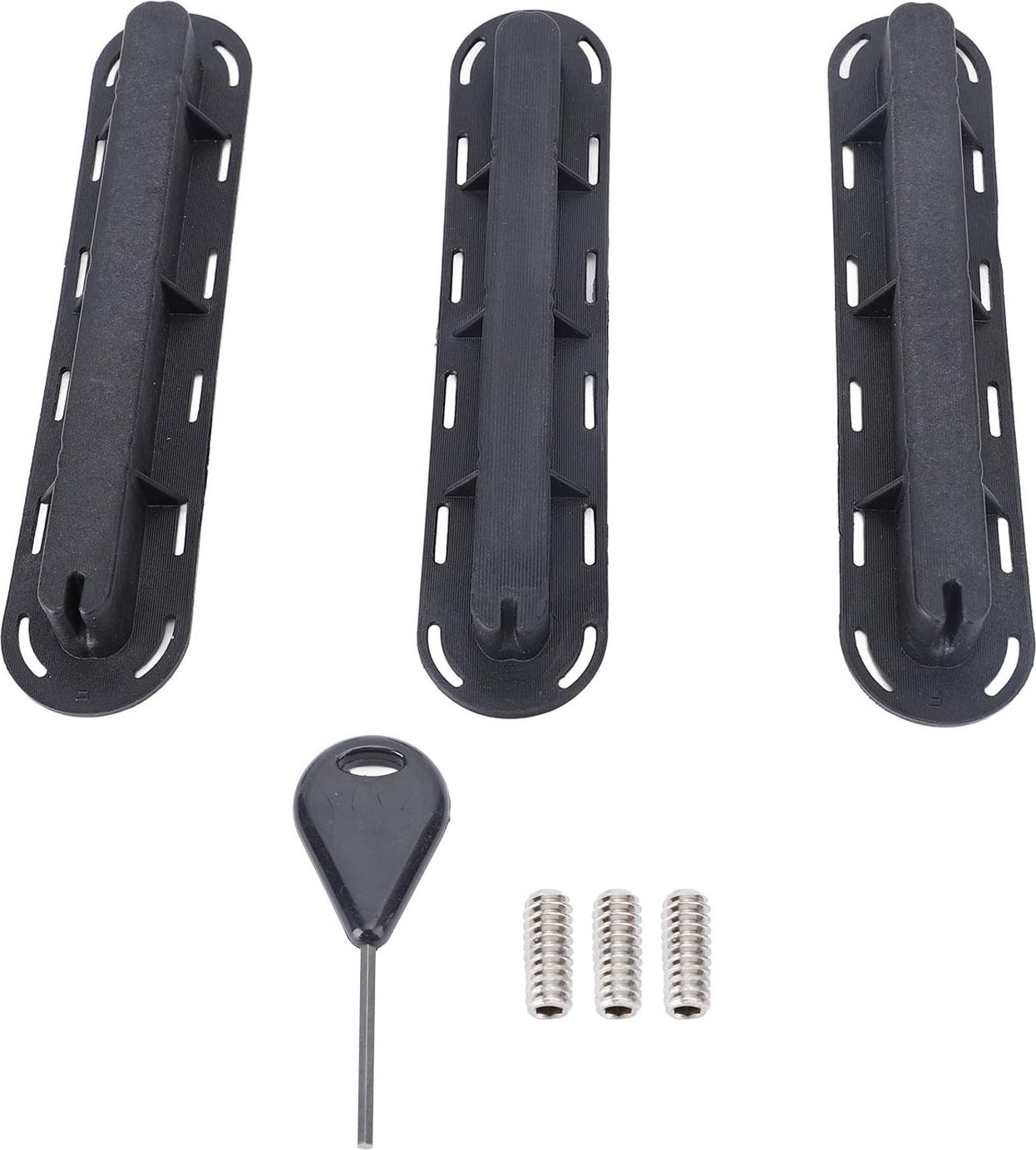 3ks Finbox set PVC surfovacie dosky surfovať plutva plug s kľúčom pre pádlo doska náhradné čierne