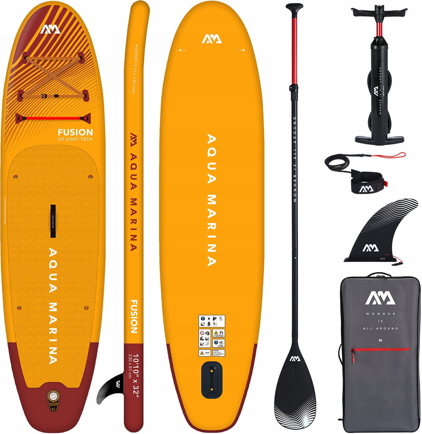 Board Sup Aqua Marina Fusion 330Cm 150Kg - Pumpbar, Stabil Für Familien
