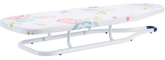 Famanu Bügelbrett für den Tisch, 77 x 29 cm, weiß, ideal für kleine Räume und einfach zu verstauen