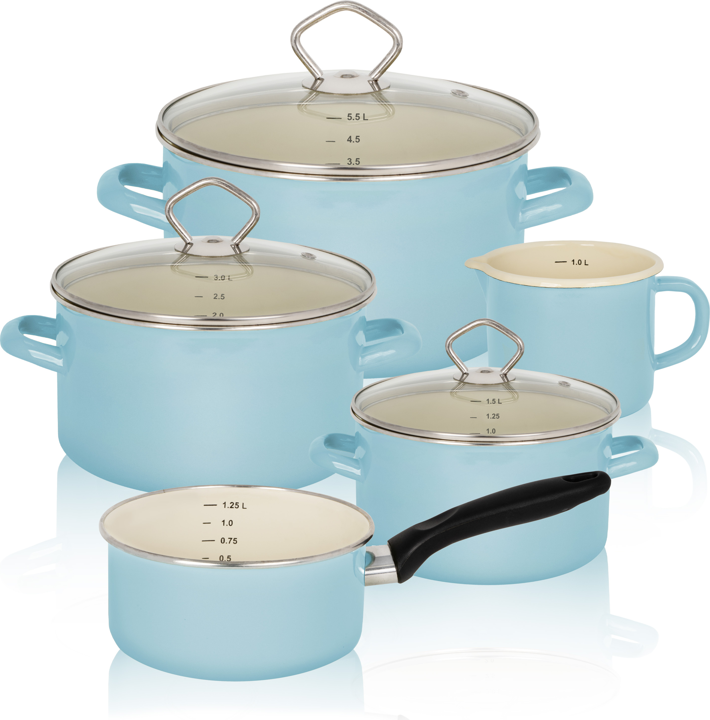 Karl Krueger Karl Krüger 89566PAB Topf-Set Sylt 5-tlg., blau