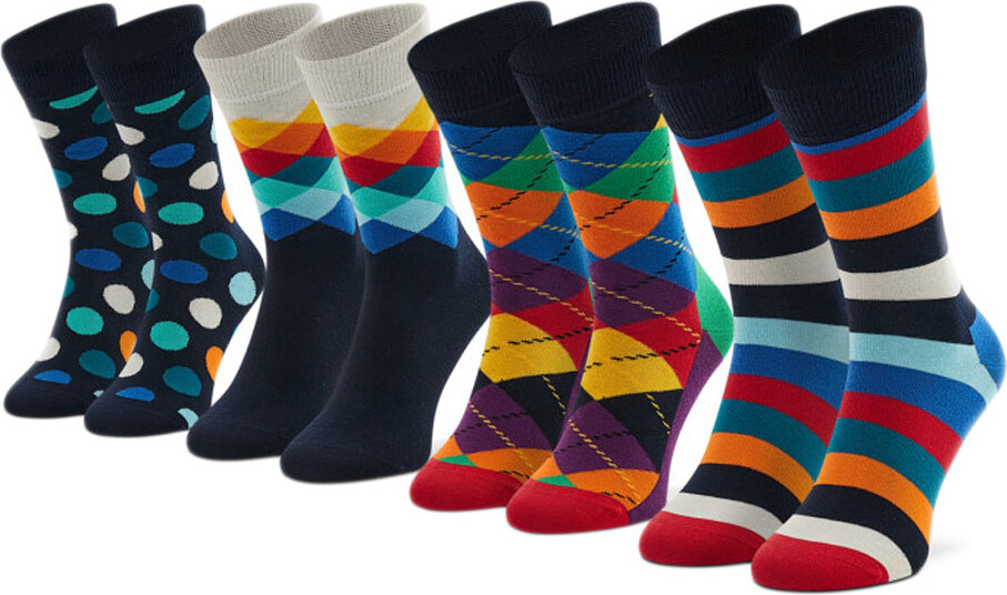 Happy Socks - Calzini Crew Smiling Corn White su