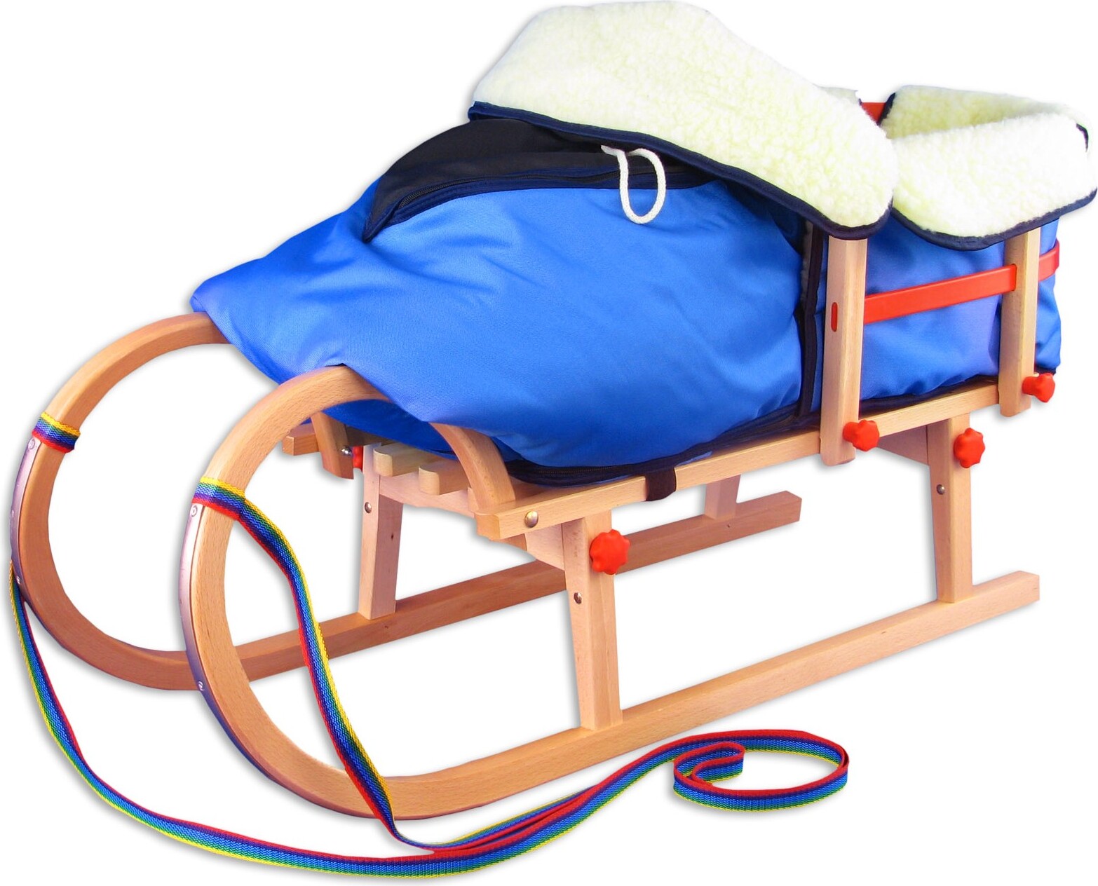 Erst-Holz Hörnerschlitten Klappschlitten Rodelschlitten Rodel Schlitten aus Holz wählbares Zubehör V-21-095