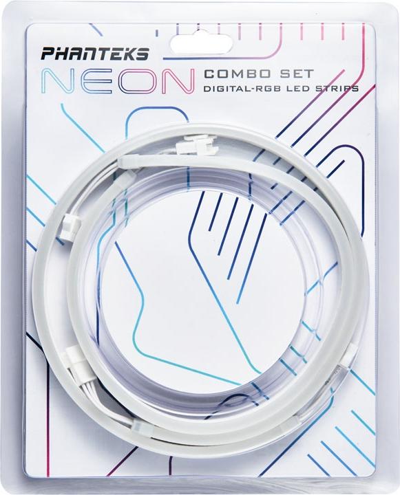 PHANTEKS Neon D-RGB LED-Strip 2er-Pack, 40 cm, weiß, RGB adressierbar PH-NELEDKT_CMBO_WT01