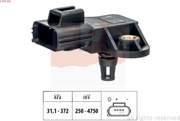 EPS Luftdrucksensor Höhenanpassung 1.993.250 für VOLVO XC60 (156)