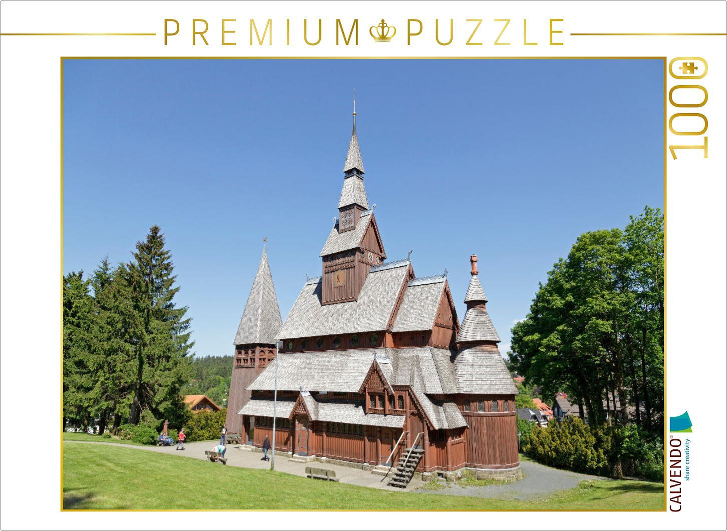 CALVENDO Puzzle Stabkirche 1000 Teile Puzzle quer | 1000 Teile Lege-Größe 64x48cm Foto-Puzzle für glückliche Stunden