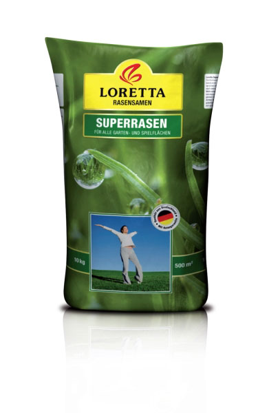 Loretta Superrasen, 10 kg, Rasensamen, Rasensaat, Grassamen 57700