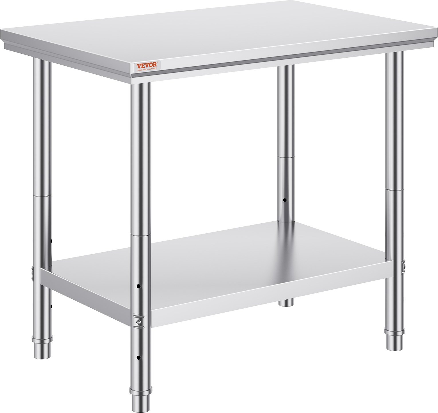 Zerbaco Edelstahl Arbeitstisch 900 x 600 x 70 mm Essenszubereitung für die Zubereitung von Mahlzeiten, Nähen, Waschen, Basteln, Garagennutzung usw.