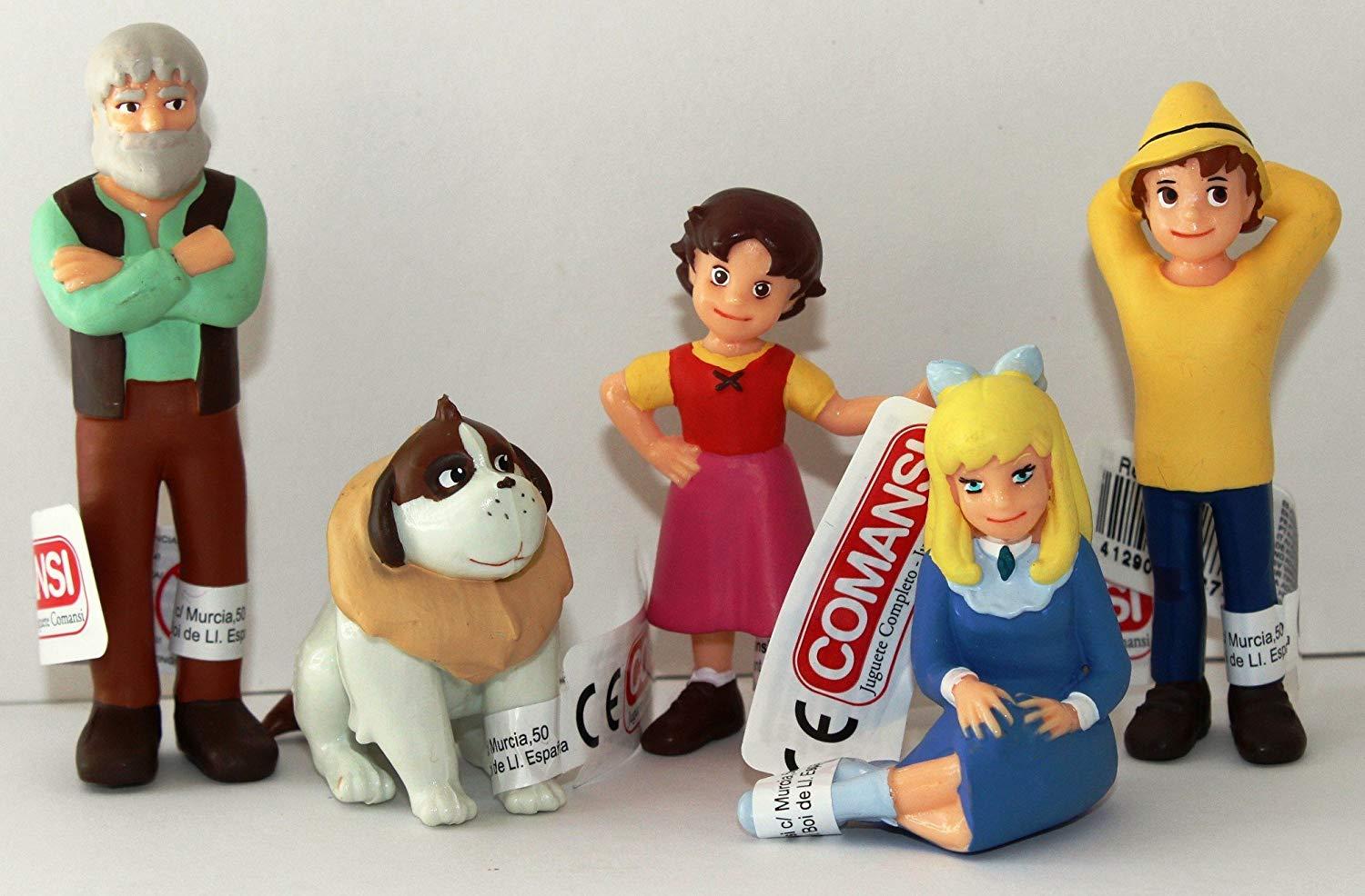 Comansi Spielset Heidi - 5 Figuren - Heidi Großvater Peter Clara Josef AXSE-Heidi-5er