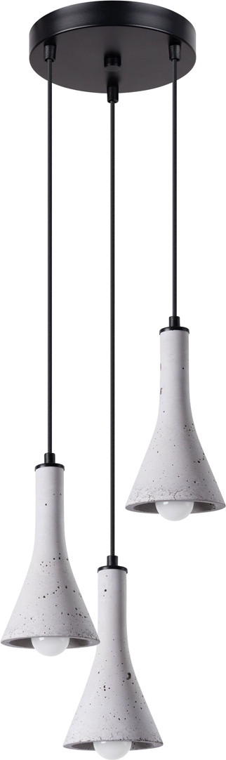 Pendelleuchten REA 3P beton 3xE14 10W Beton 115x27x27cm Sollux Lighting